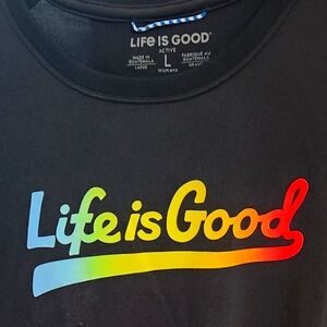 Life is Good brand tshirt
